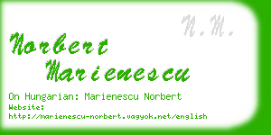 norbert marienescu business card